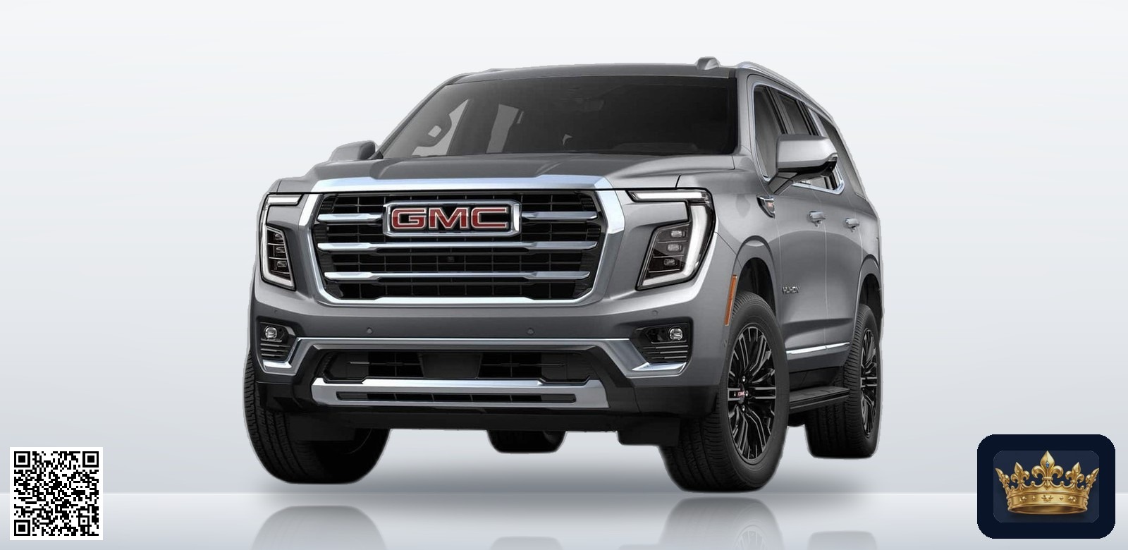2026 GMC Yukon Elevation en vista tres cuartos frontal, estudio blanco